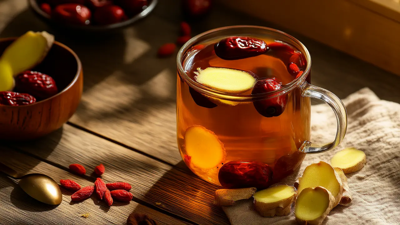 A small cup of warm ginger and jujube tea, a dietary tip to easily adjust estrogen balance