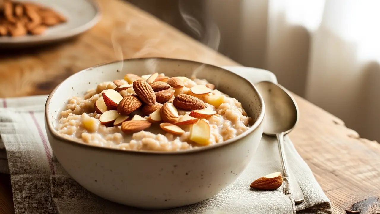 Low-fat diet weight loss tip: a warm cinnamon apple oatmeal porridge, easily bid farewell to hunger