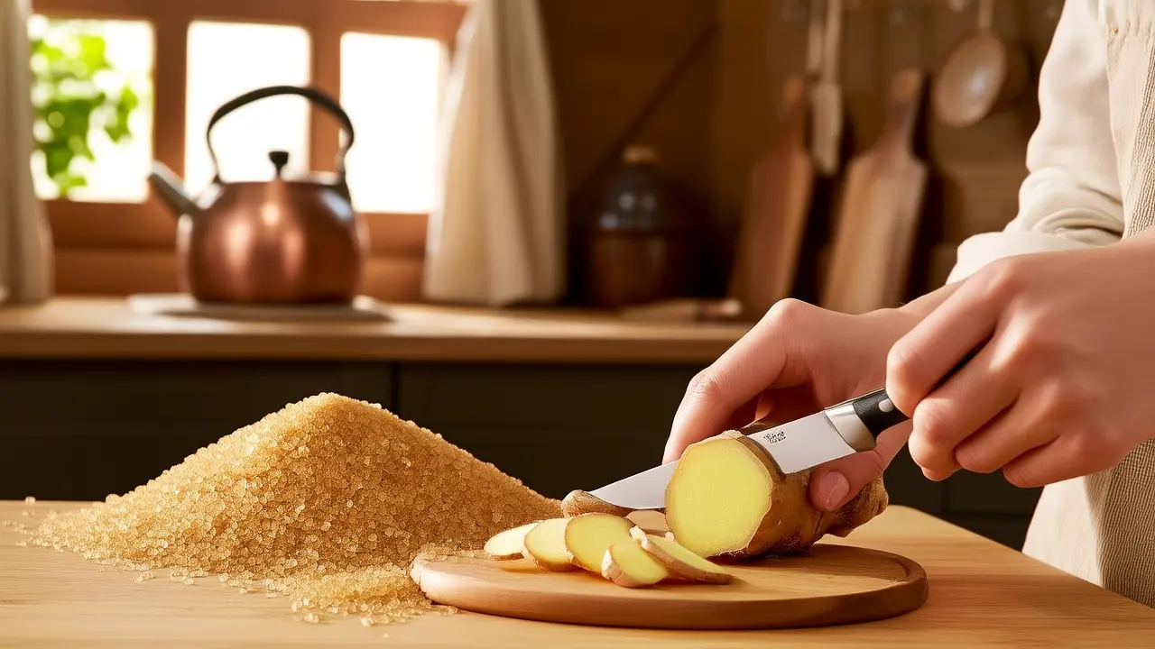 Have a cold? Drink a bowl of ginger and brown sugar water, warm and relieve discomfort