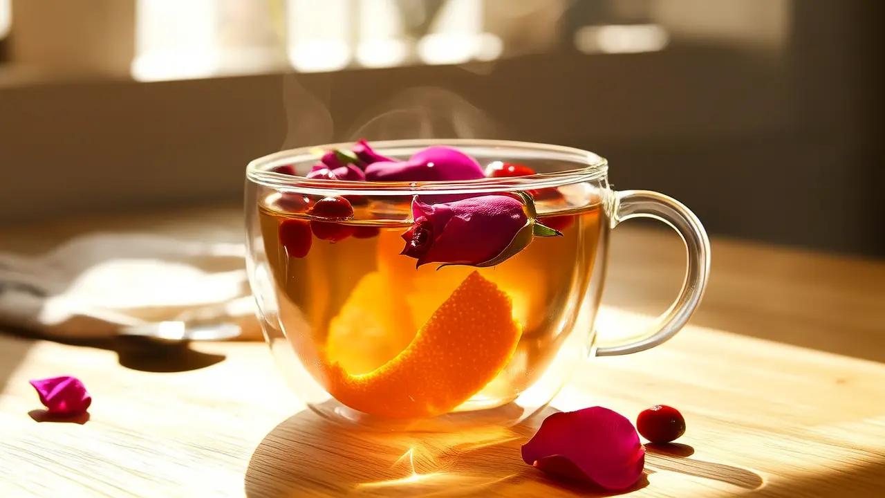 Diet Secret for Gentle Liver Detoxification: A Cup of Rose Tangerine Peel Tea to Soothe the Liver and Clear Internal Heat