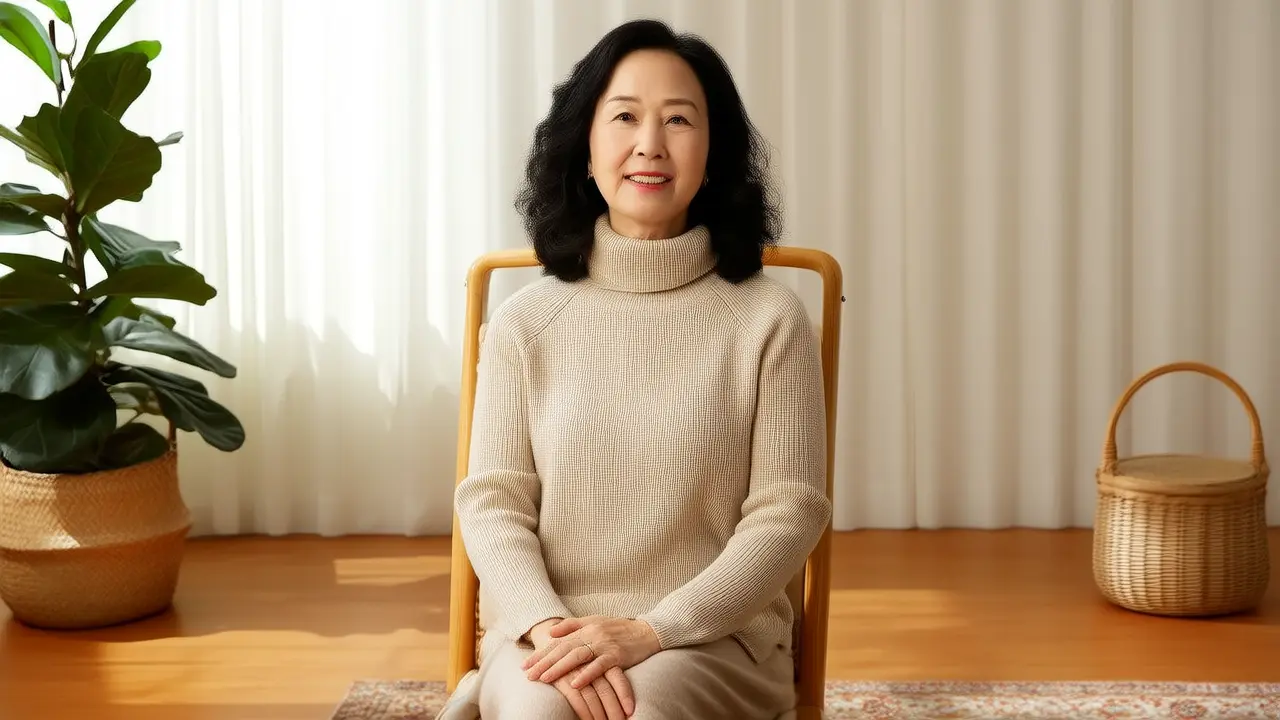 Relieve body stiffness: Light home exercise, a ten-minute full-body stretch with a chair