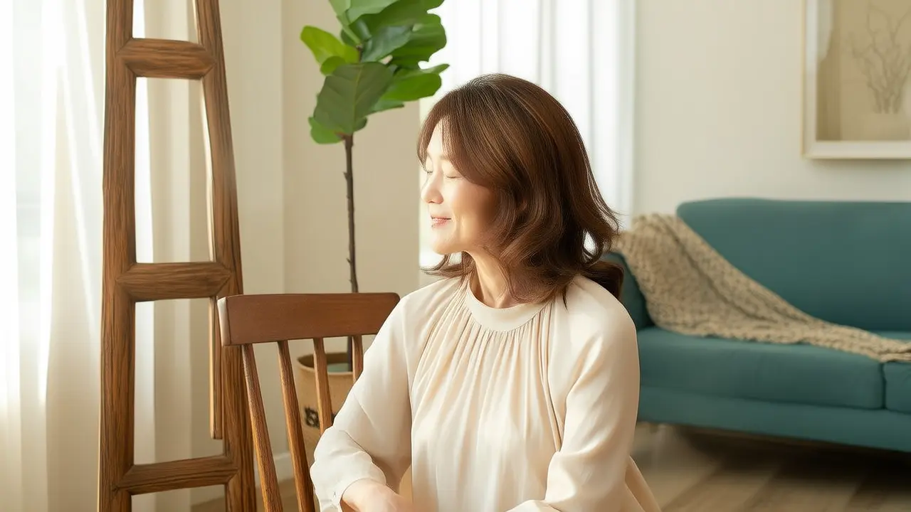 Actividades físicas lentas: torsión con silla en casa, un ejercicio suave para relajar todo el cuerpo
