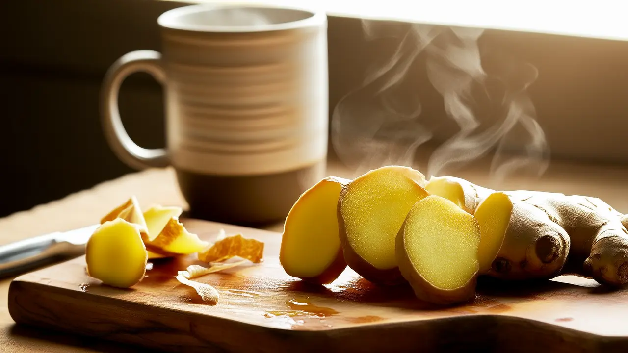 Simple home remedy for migraines using ginger slices for heat application