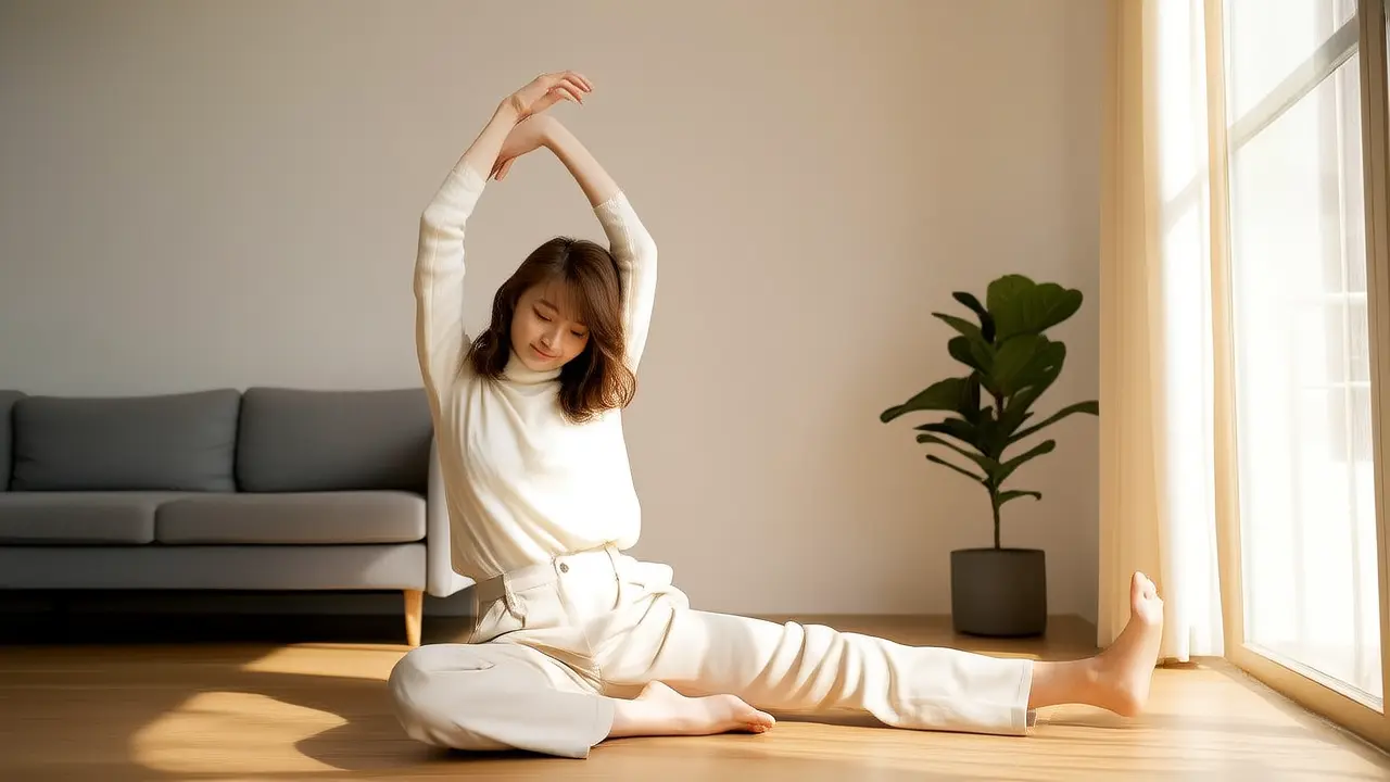 Simple neck stretching, relieve stiffness at home and promote the flow of qi and blood