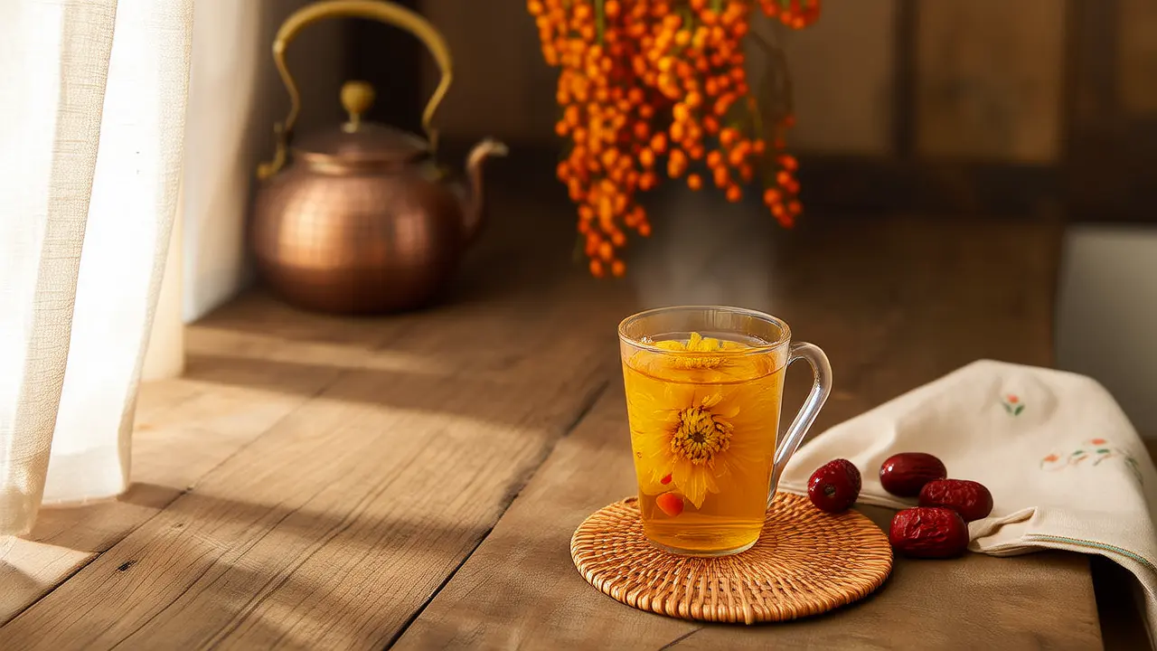 Goji Berry and Chrysanthemum Tea: A Warm and Gentle Remedy for Eye Fatigue