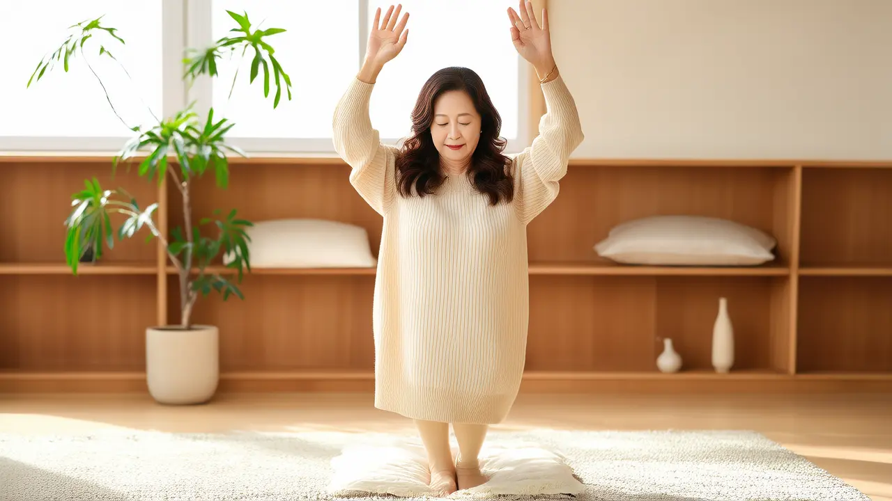 Ba Duan Jin simplificado: Um movimento alivia a rigidez corporal, pratique com facilidade em casa