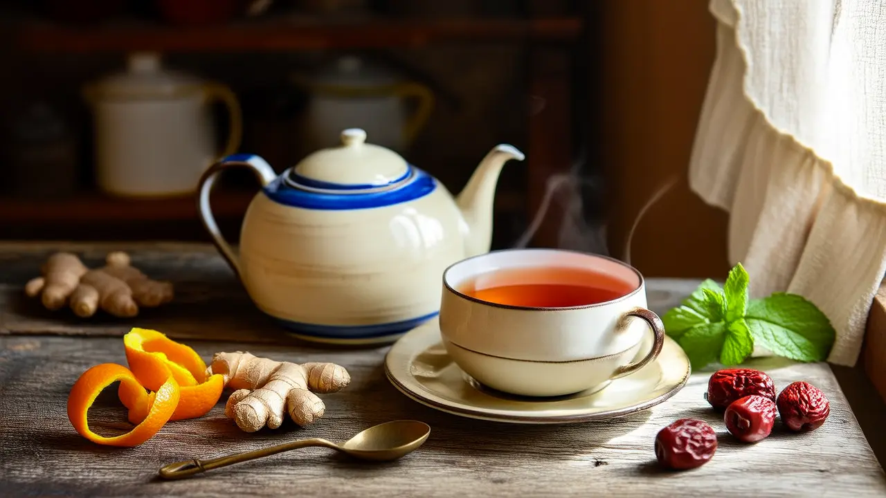 Home antiviral herbal tea recipe, a warm and reassuring traditional Chinese remedy