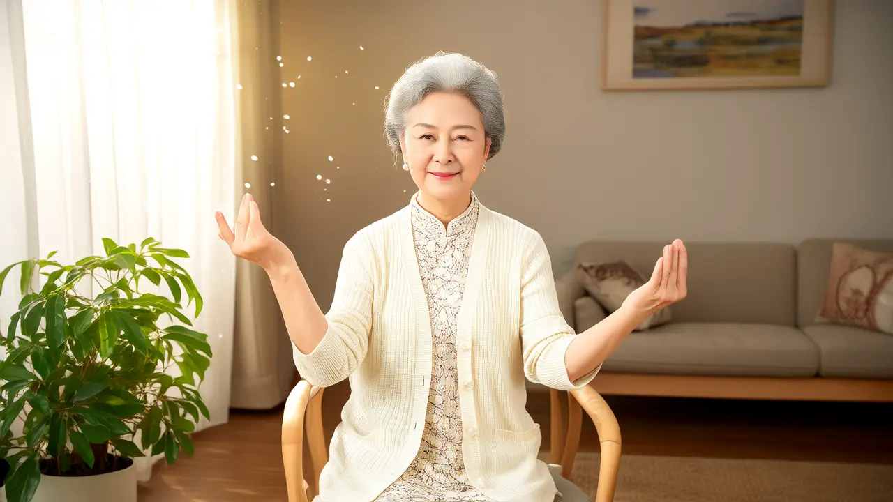 Home Tai Chi Relaxing Exercise, Flexible Body and Mind - Chair Yunshou, Mobilize Joints Every Day