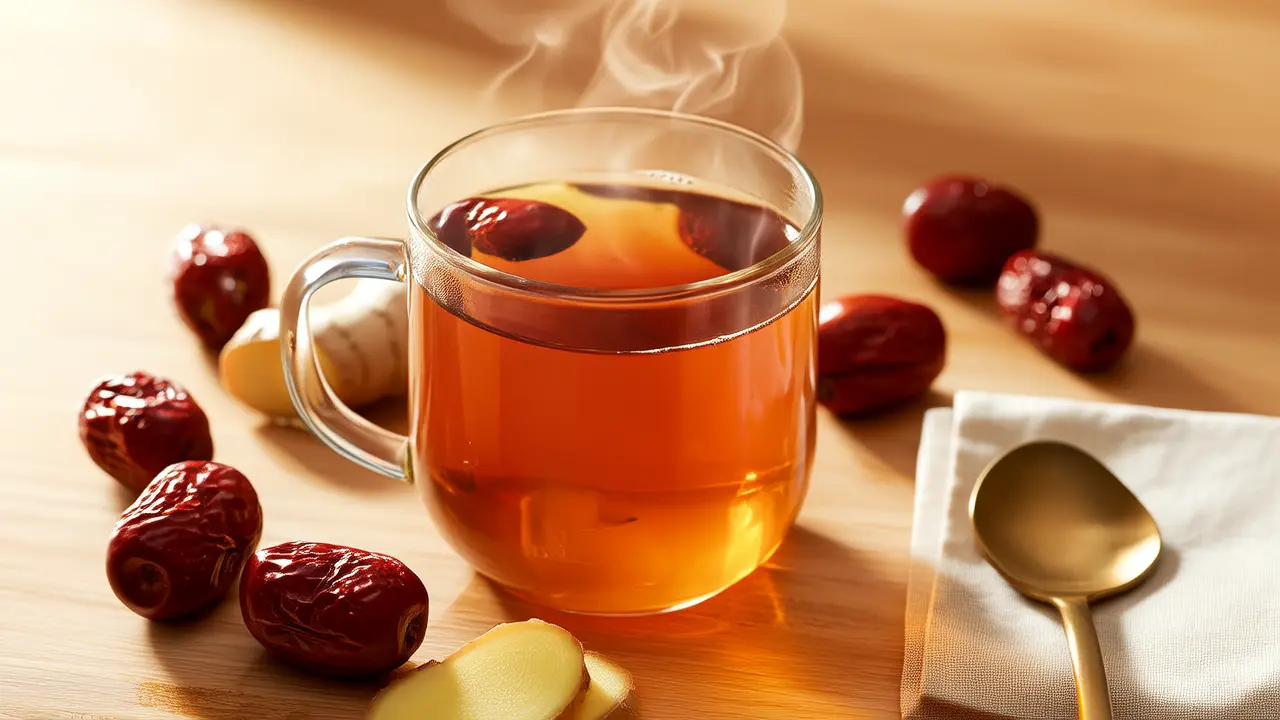 Don't Endure Menstrual Discomfort Any Longer: A Cup of Red Date Ginger Tea Makes It Easy to Warm Your Uterus and Replenish Qi and Blood