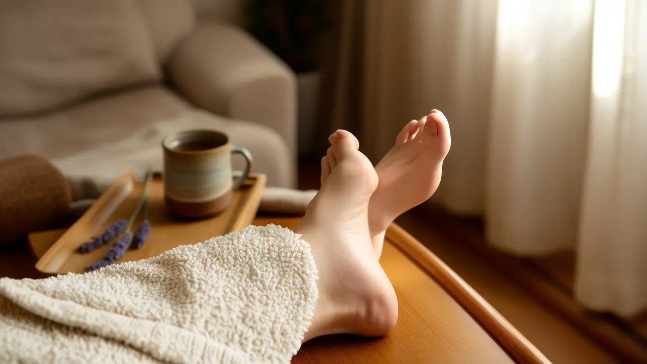 Don't panic about numb feet from sitting too long, ginger foot bath quickly relieves it - a simple and natural home remedy