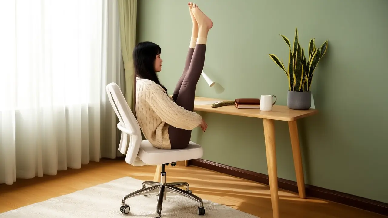 Three Stretches to Alleviate Back and Waist Pain: Cat-Cow Pose on Chair