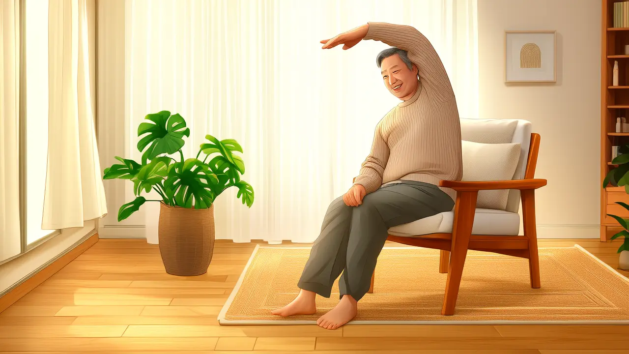 Sitting long hours without hurting your back: A chair for gentle stretching