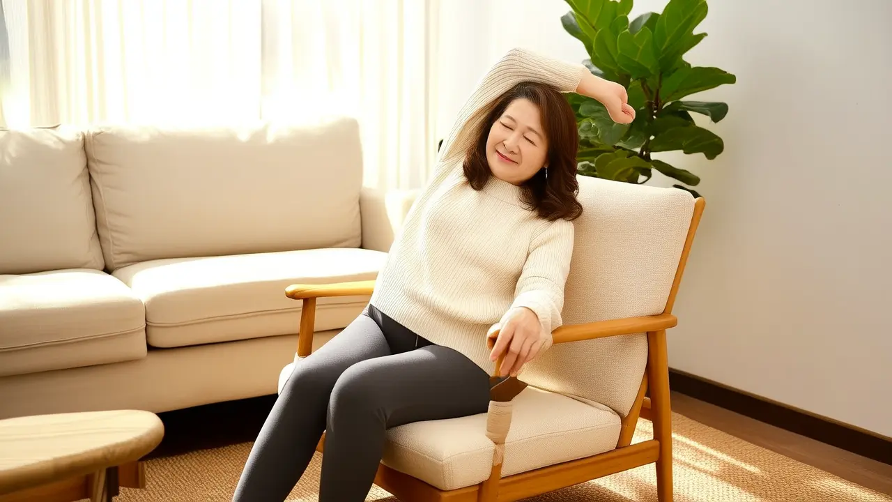 Stretching without hurting your back: A home tip with a chair to easily stretch your back and waist