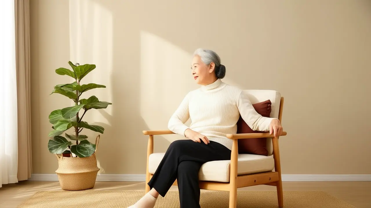 Sitting long hours stretching without hurting your back: A simple twist with a chair makes your body more comfortable