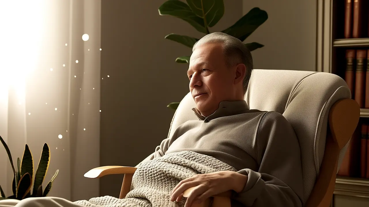 Sitting Stretching to Alleviate Fatigue: A simple twisting movement with a chair, easily loosening the muscles and joints