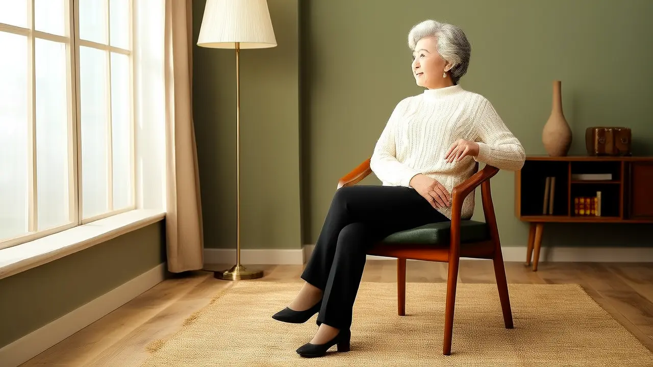 Simple and Effective Sitting Stretch: Twist on the Chair to Easily Relieve Stiffness in the Back and Waist