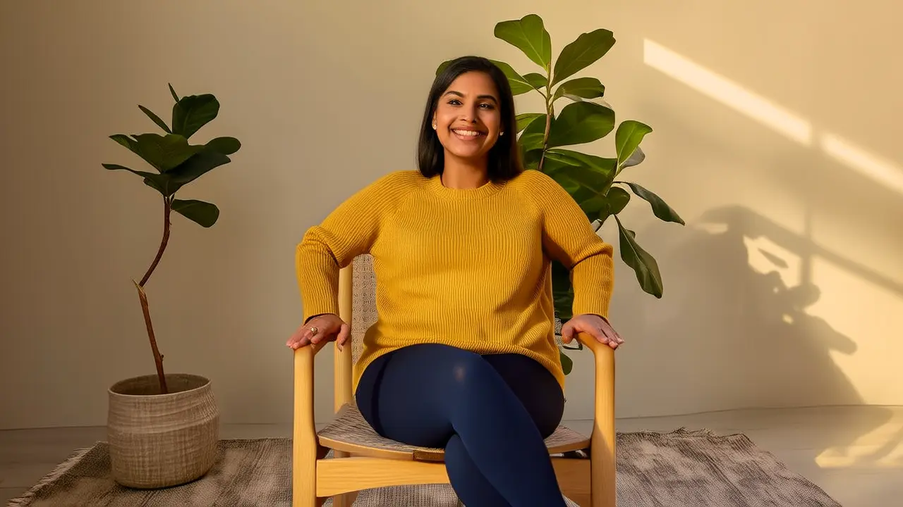 Estiramientos para prevenir el dolor por sentarse mucho: torsión de la columna vertebral con una silla, muy fácil de hacer