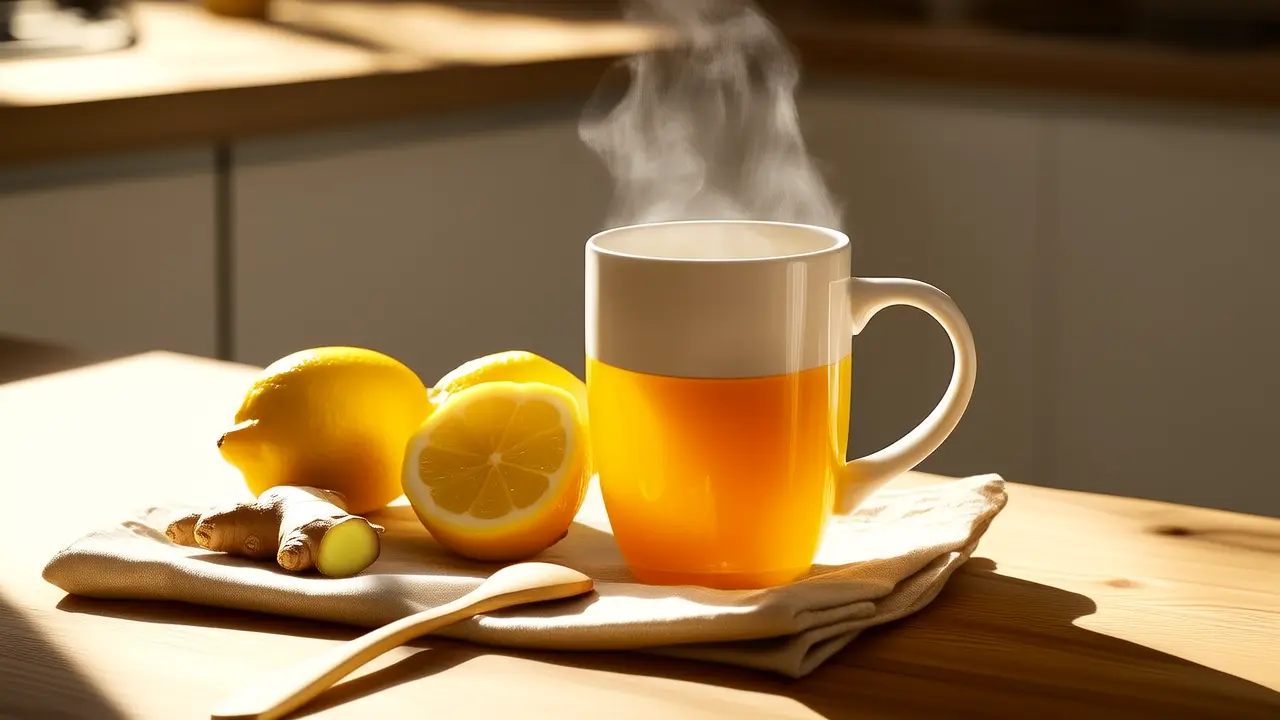 Terapia del agua matutina para despejar la linfa y mejorar el metabolismo: una bebida de limón, miel y jengibre