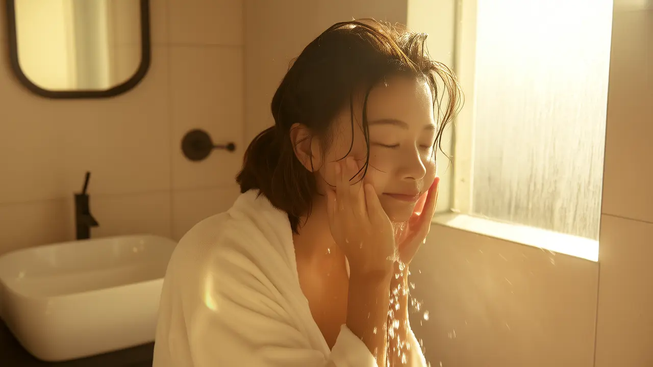 Gentle facial cleansing morning awakening method: start your day with a cup of warm water