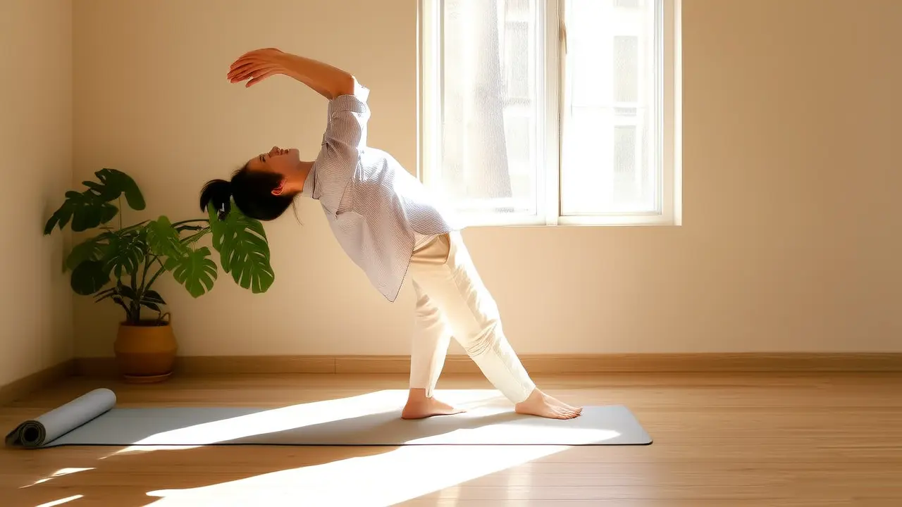 Stretching for three minutes a day to easily unblock the body's meridians and detoxify