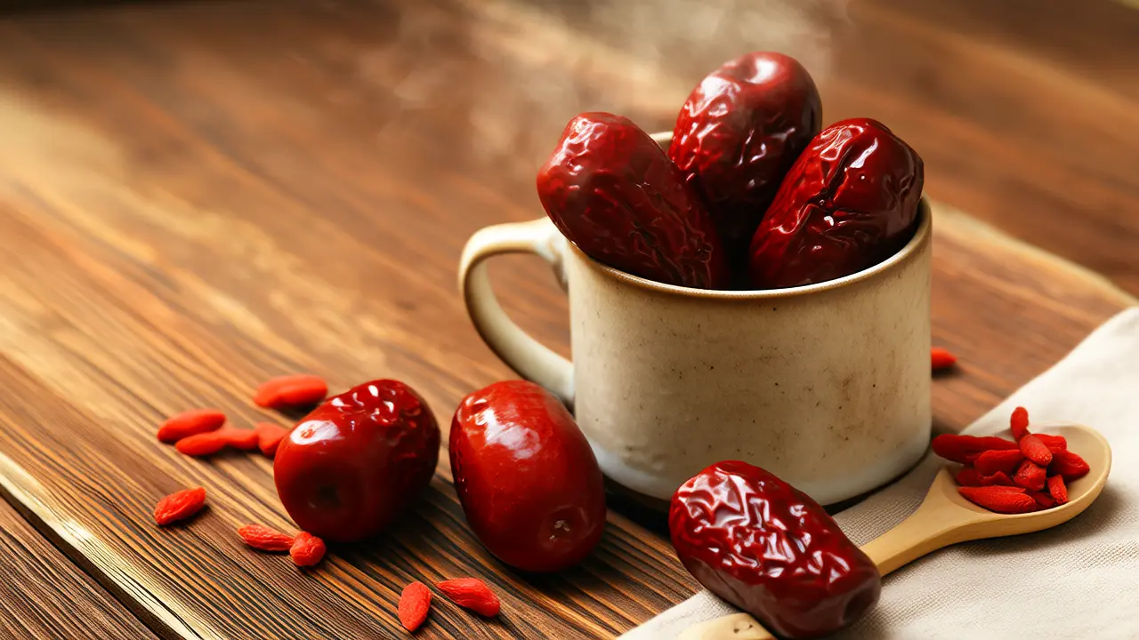 Natural Anti-Aging Diet Secret: Drink a cup of red date and goji berry water daily to look ten years younger