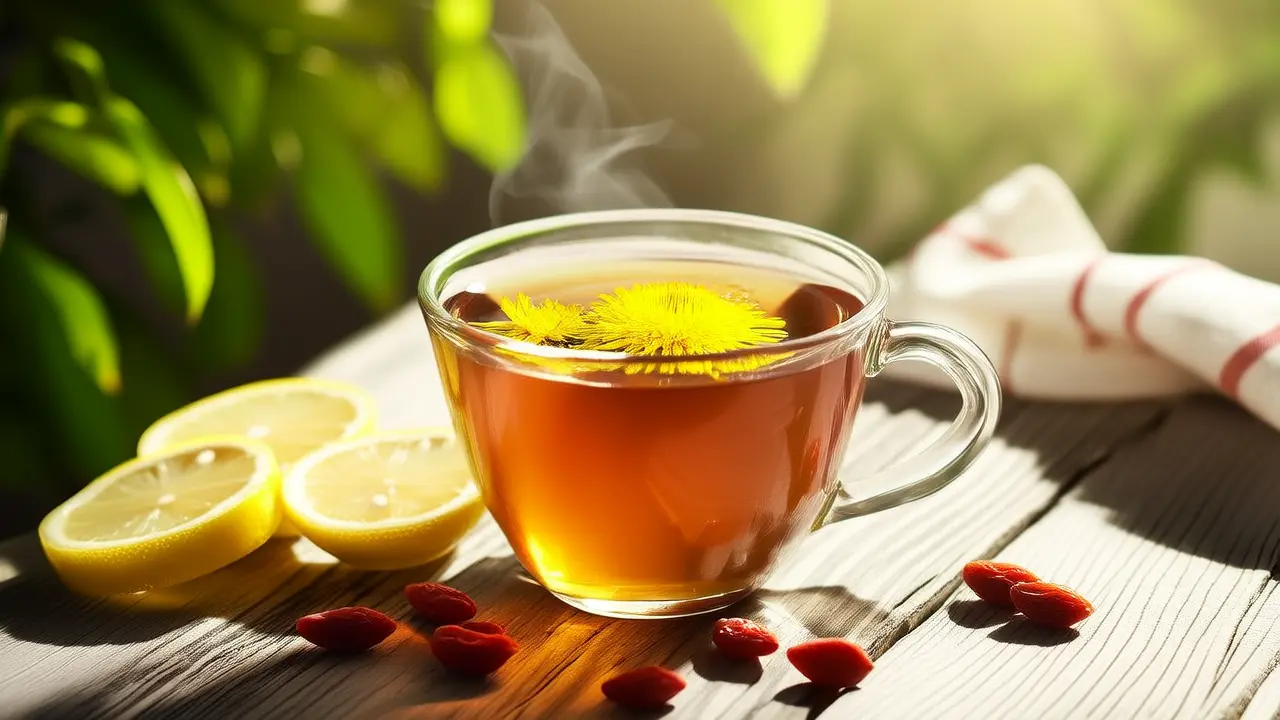 Eliminar la sequedad interna: método suave de desintoxicación con té de diente de león y flor de camomila
