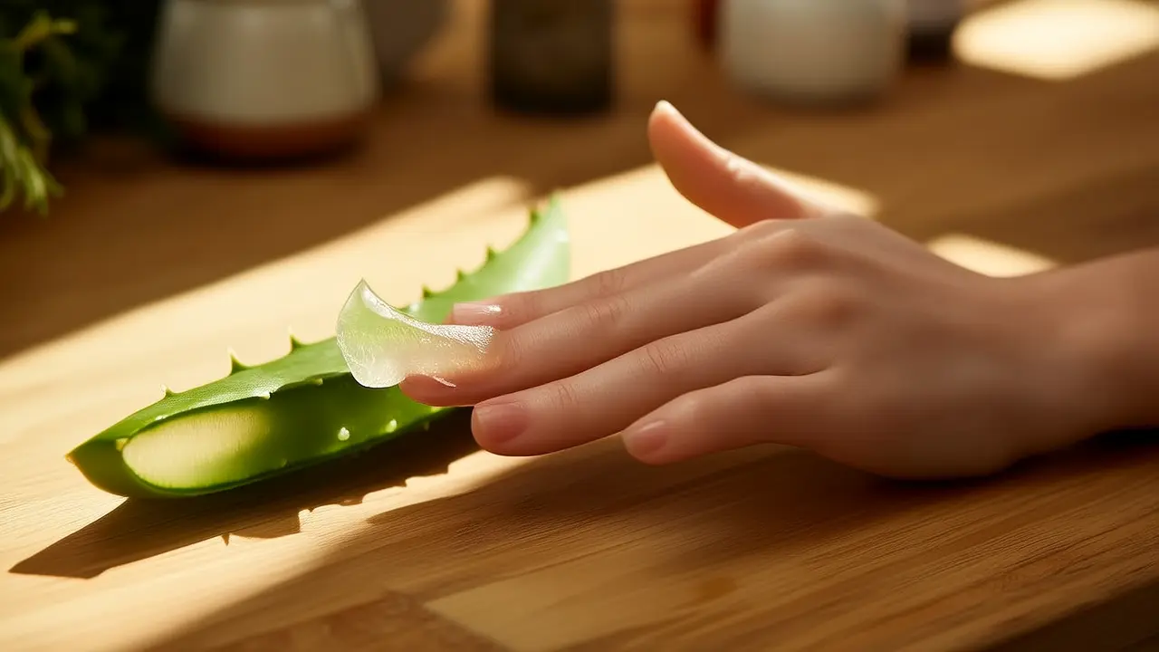 Utilizzo dell'aloe per piccole scottature, rimedio casalingo naturale, semplice e sicuro