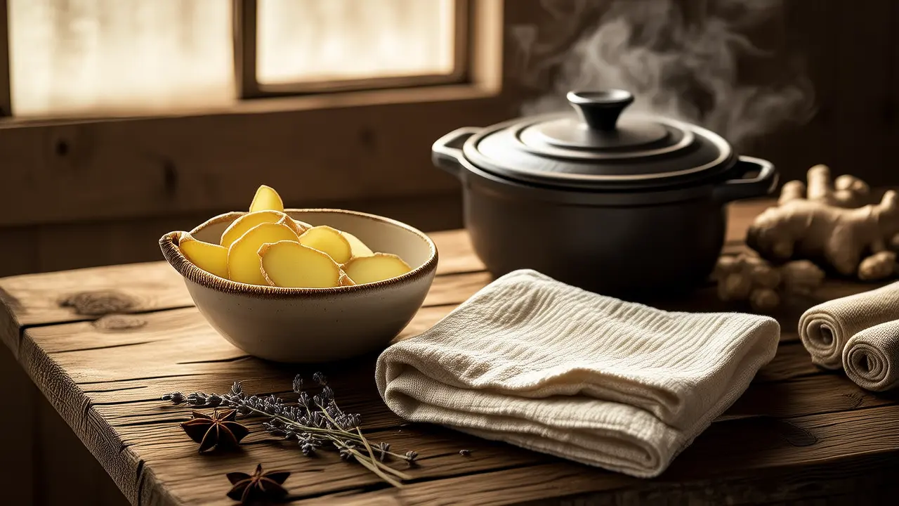 Tense body? Try ginger hot compress, a natural remedy for warmth and relaxation