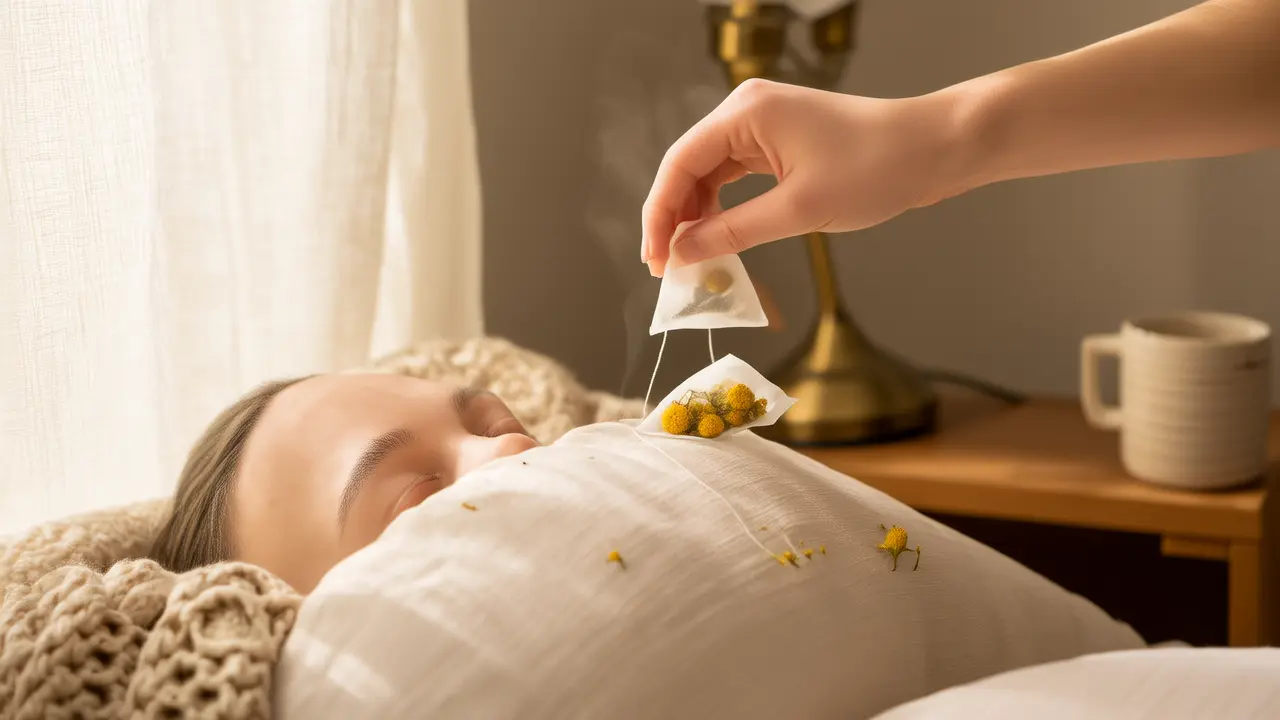Dica simples para relaxar os olhos antes de dormir: compressa de chá de chrysantemo por 5 minutos