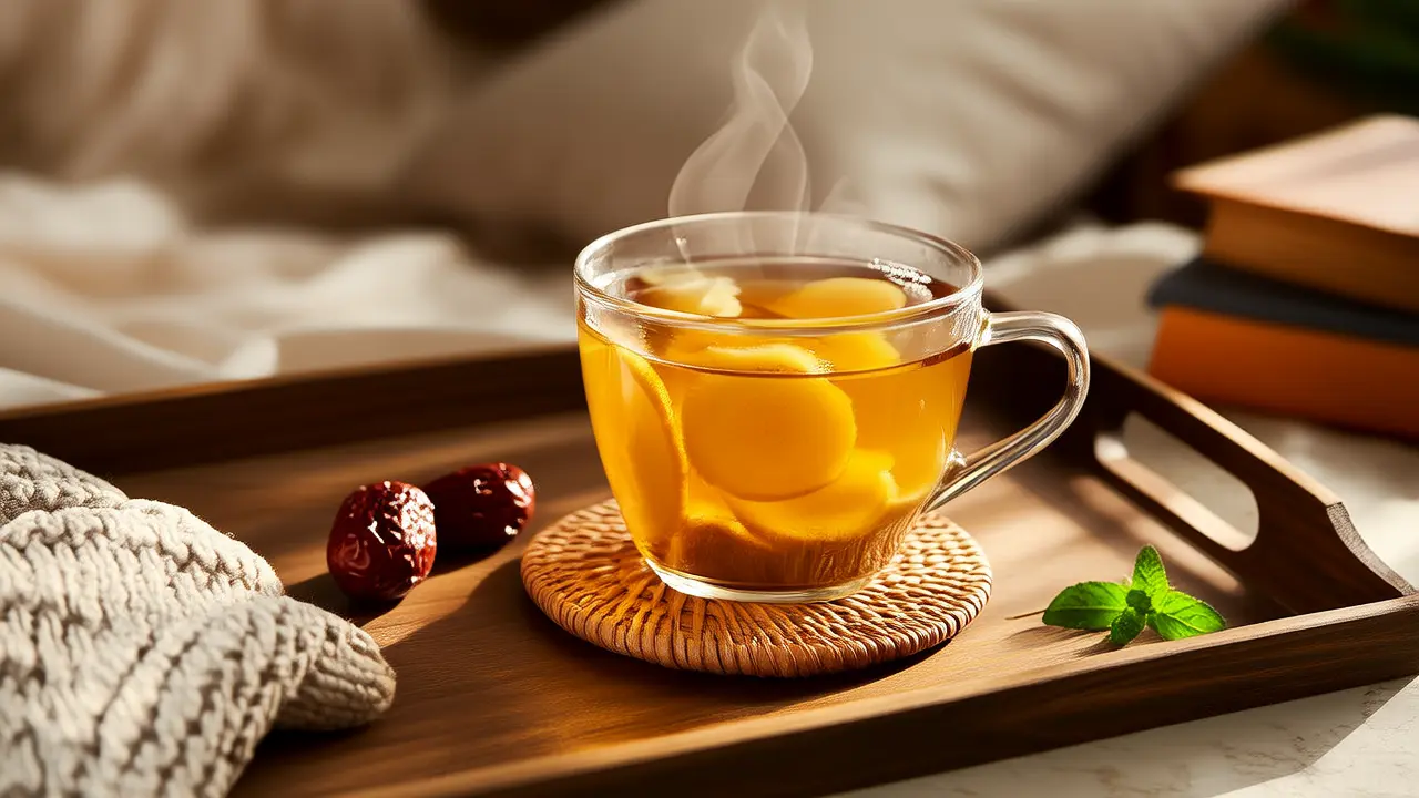A Simple Trick Before Bed: A Cup of Warm Ginger Jujube Tea to Alleviate Hormonal Discomfort