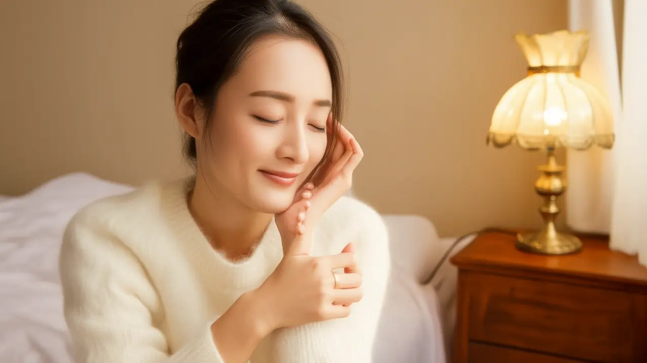 Gently pressing the Neiguan point before bedtime helps you relax and fall asleep peacefully