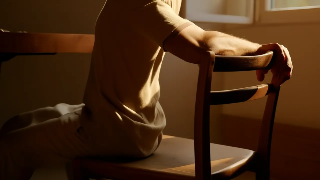 Alongamento antes de dormir: uma simples torção na cadeira ajuda a relaxar e dormir bem