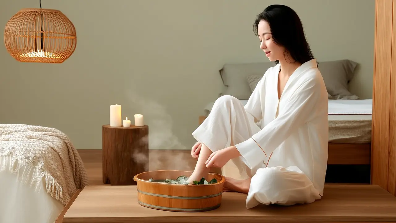 Putting down your phone before bed, soaking your feet in warm water and meditative breathing, will help you sleep better