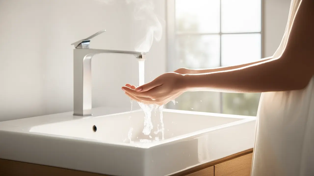 Natural skincare starts with the water temperature for washing, a gentle habit every day