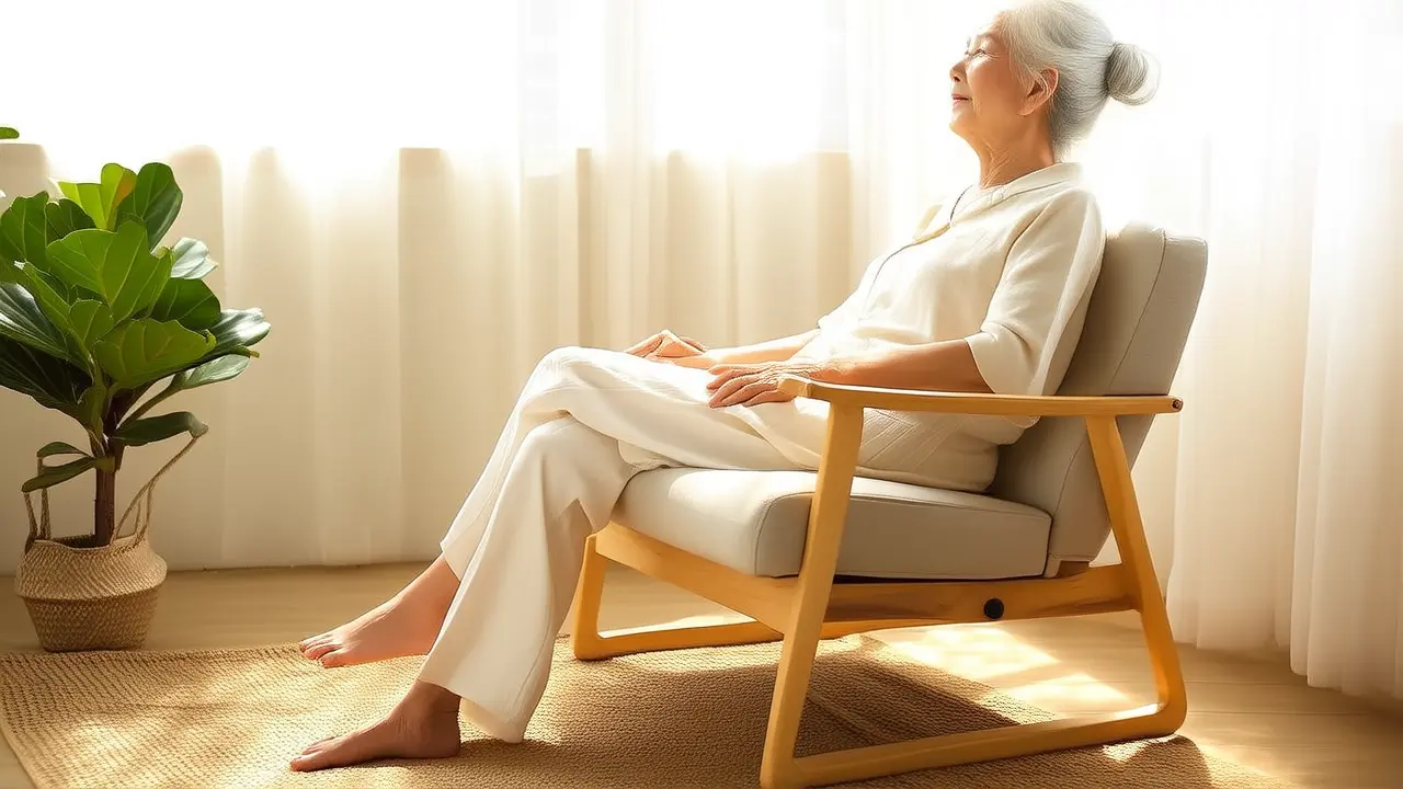 Gentle Fitness: Home Flexibility and Relaxation Exercise - Spinal Twist on a Chair