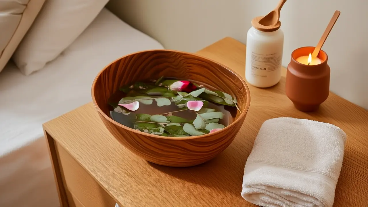 Limpeza corporal suave: Segredos mínimos para aliviar a pele com banho de pés antes de dormir