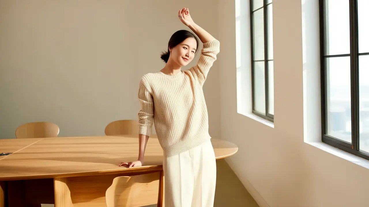 Standing Side Stretch During Office Breaks: 5-Minute Relief for Shoulders and Back, Activating the Body