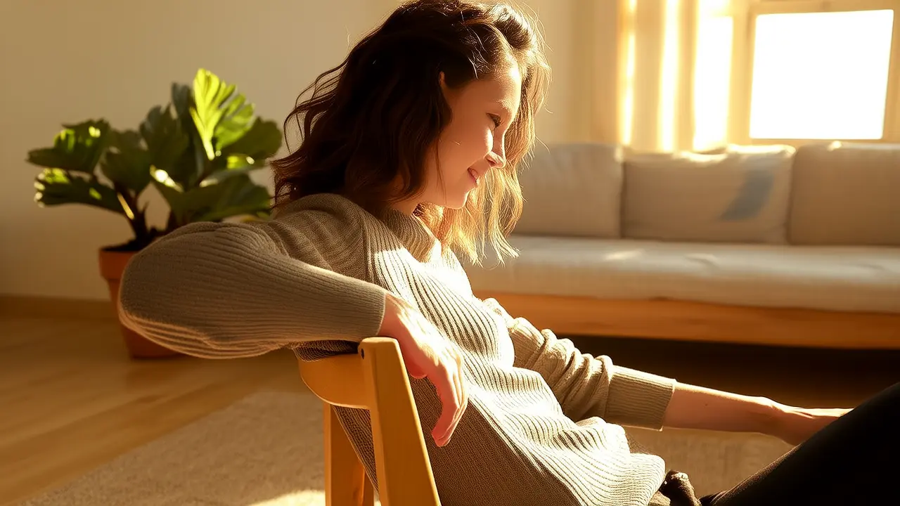 Seated Relaxation Exercise: Home-Based Flexibility and Relaxation - Gentle Twist on a Chair